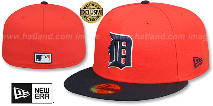 Vtg. New Era MLB Rookie League Detroit TIGERS Navy Blue/Orange Fitted sold Hat AGES