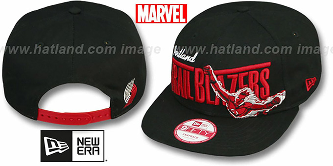 Portland Trailblazers TEAM-HERO SNAPBACK Black Hat