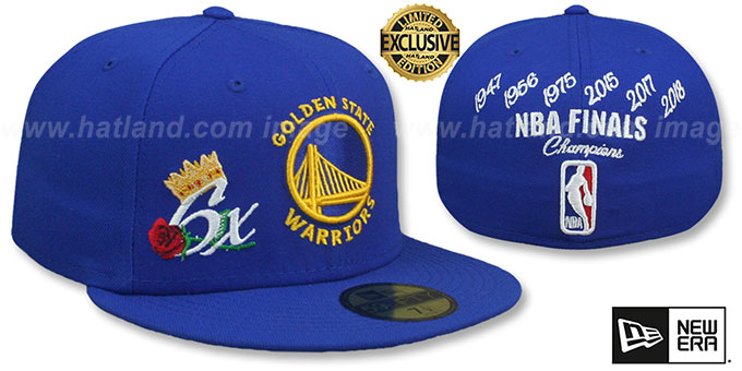 New Era Golden State Warriors 優勝キャップ Golden State Warriors CROWN CHAMPS Royal Fitted Hat
