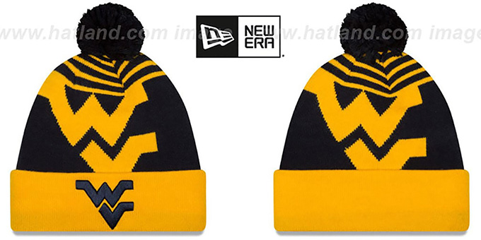 West Virginia LOGO WHIZ Navy-Gold Knit 
