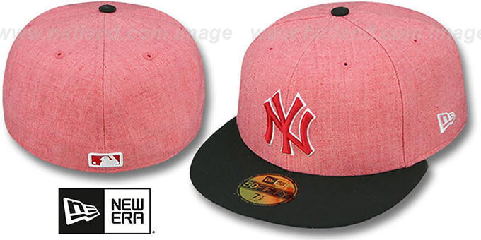 red and black yankees hat
