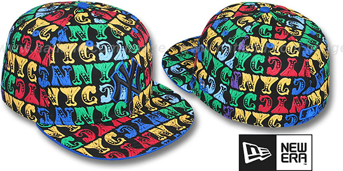 New York Yankees BIG-TOP Black-Multi Fitted Hat by New Era
