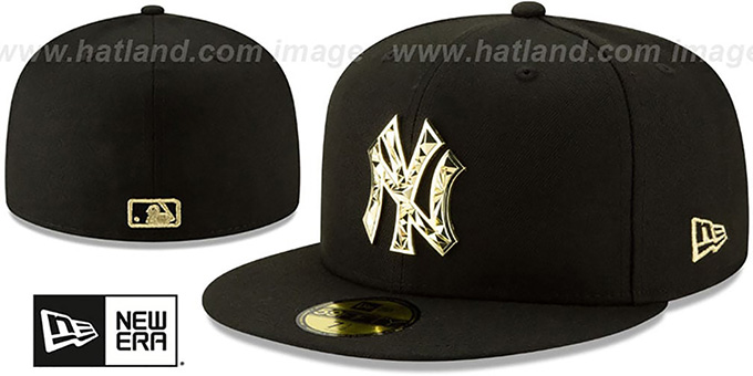 new york yankees metal badge cap