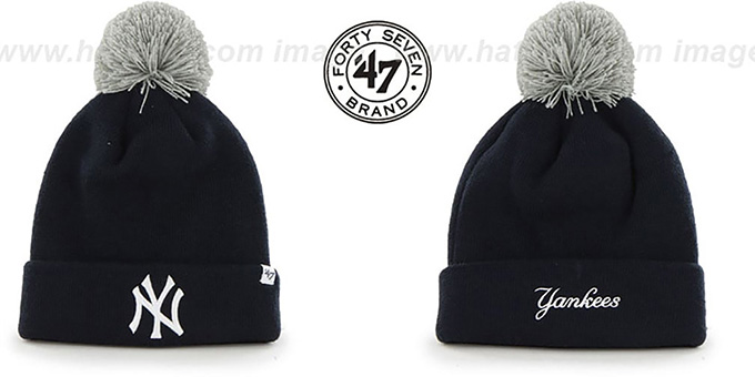 yankees pom pom hat