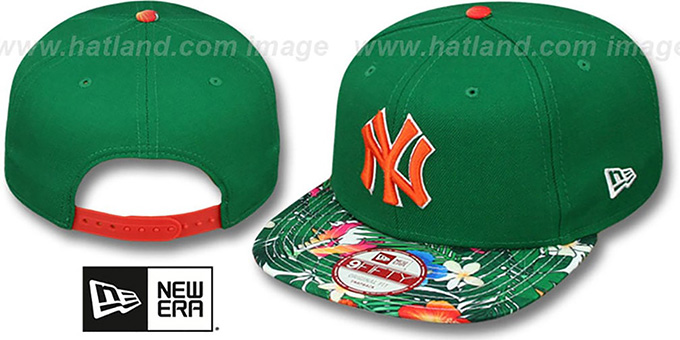 New York Yankees SUNSHINE BLOOM SNAPBACK Green-Multi Hat
