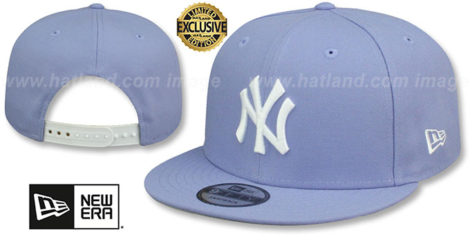 New York Yankees TEAM-BASIC SNAPBACK Lavender-White Hat