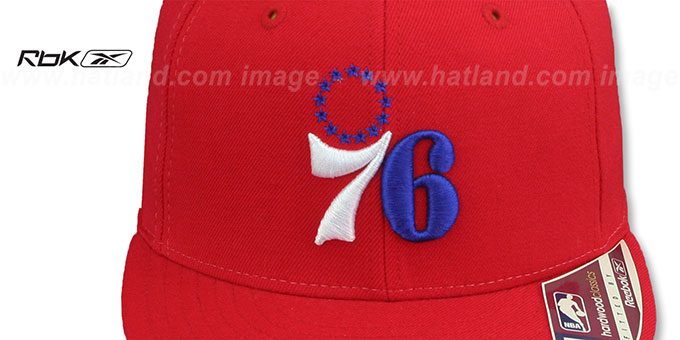Philadelphia 76ers JULIUS ERVING SWINGMAN Red-Royal Fitted Hat by