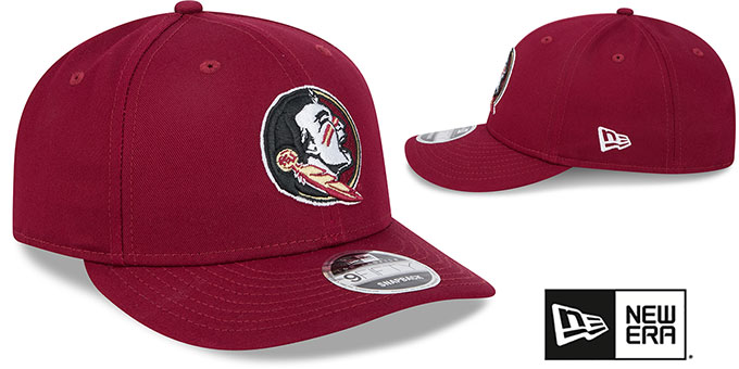 Florida State LOW-CROWN TEAM-BASIC SNAPBACK Burgundy Hat display picture 3
