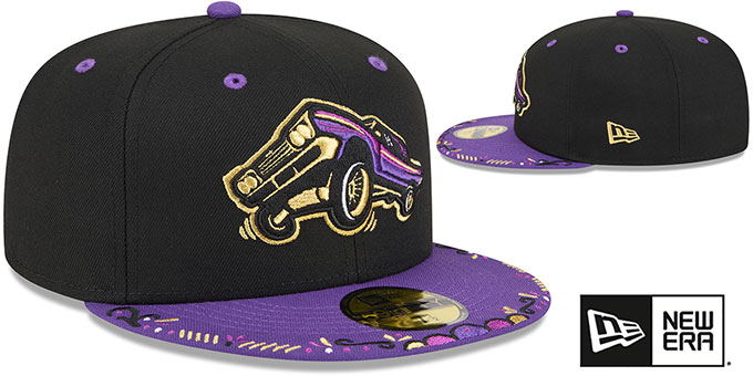Fresno Grizzlies 2026 COPA DE LA DIVERSION Black-Purple Fitted Ha