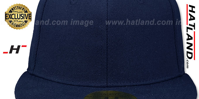 Hatland HYBRID E5-BLANK Solid Navy Fitted Hat