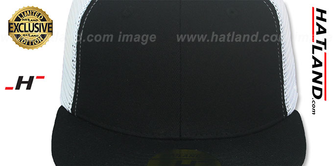 Hatland MESH-BACK HYBRID E5-BLANK Black-White Fitted Hat