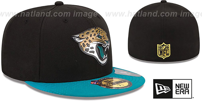 Jaguars 2015 NFL DRAFT Black Teal Fitted Hat by New Era in size 6 7 8