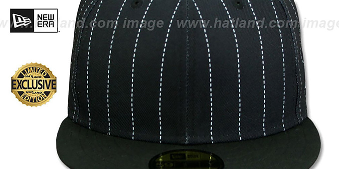 New Era 59FIFTY-BLANK PINSTRIPE Black-White Fitted Hat
