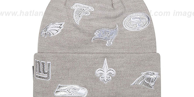 NFL NFC TOTAL LOGO Grey Knit Beanie Hat by New Era