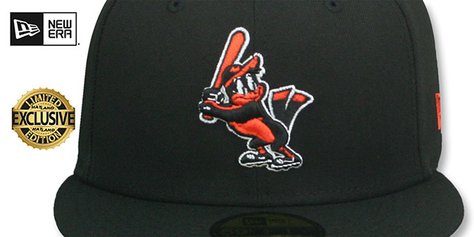 Baltimore Orioles 2002 BATTER BIRD Black Fitted Hat