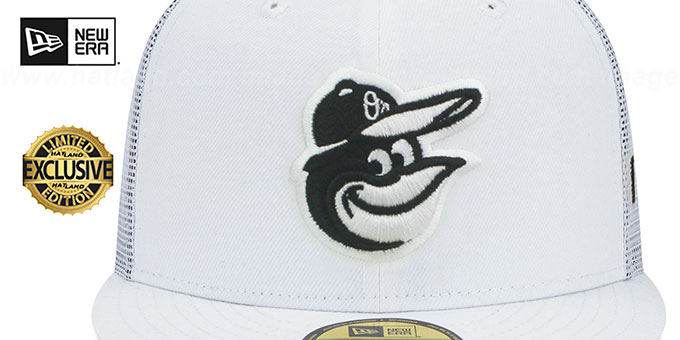 ニューエラ　the cap Baltimore Orioles Baltimore Orioles Snapback New Era Black White Mesh Trucker