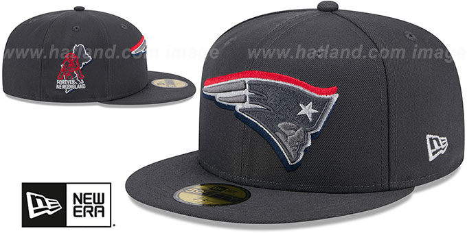 New England Patriots 2024 ONSTAGE NFL DRAFT Grey Fitted Hat