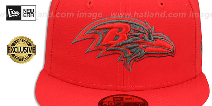 red baltimore ravens hat