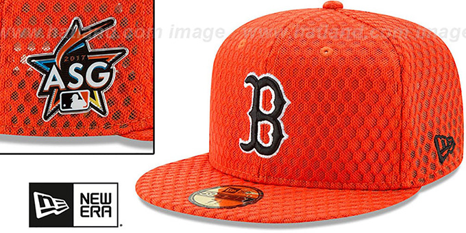 orange boston red sox hat