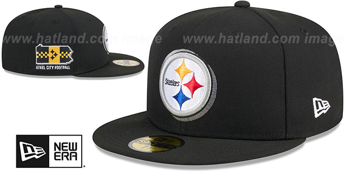 Pittsburgh Steelers 2024 NFL DRAFT Black Fitted Hat