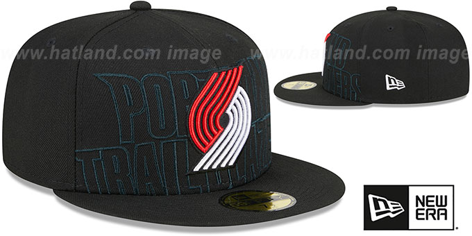 Casquette New Era Vintage Portland Trail Blazers, Noire, Laine, Taille 7, état Très Bon