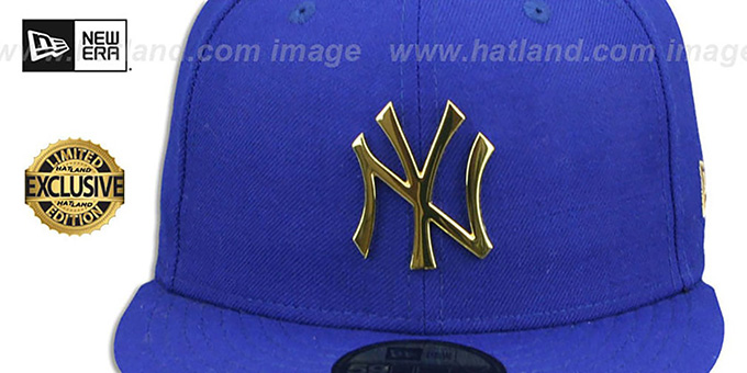 royal blue yankee fitted