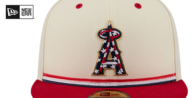Los Angeles Angels 2026 JULY 4TH STARS N STRIPES Fitted Hat