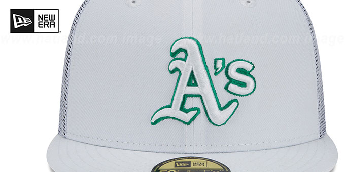 Oakland Athletics BATTING PRACTICE TRUCKER White Fitted Hat