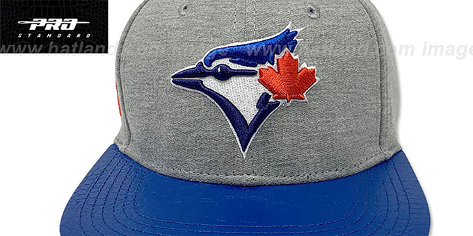 Toronto Blue Jays Team Basic Strapback Grey Royal Hat By Pro Stan