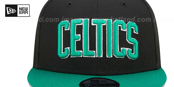 Boston Celtics STATEMENT SNAPBACK Black-Green Hat by New Era