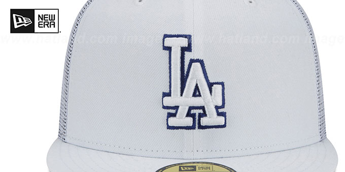 Los Angeles Dodgers BATTING PRACTICE TRUCKER White Fitted Hat