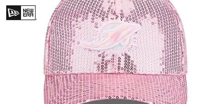 Miami Dolphins WOMENS SEQUINS SNAPBACK Pink Hat by New Era