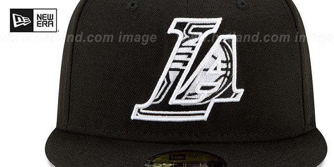 Los Angeles Lakers 2021 NBA INSIDER DRAFT Black-White Fitted Hat