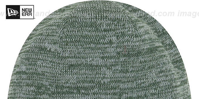 RAPID Green-White Knit Beanie Hat 