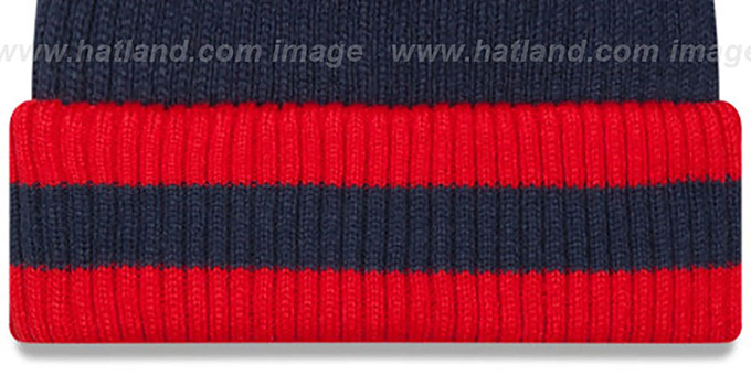 Patriots /'CHILLER FILLER BEANIE/' Navy-Red by New Era
