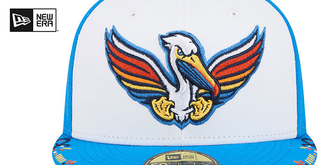Myrtle Beach Pelicans 2026 COPA DE LA DIVERSION White-Blue Fitted