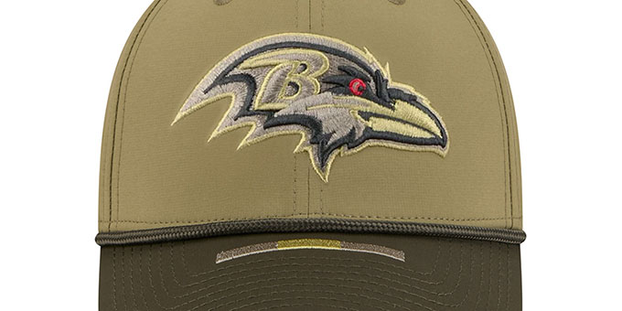 Baltimore Ravens 2025 SALUTE-TO-SERVICE FLEX Olive-Dark Green Hat