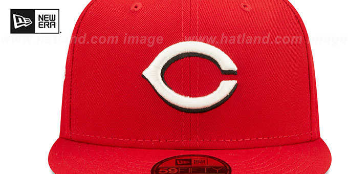 Cincinnati Reds 1990 WS POP-SWEAT Red-Lavender Fitted Hat