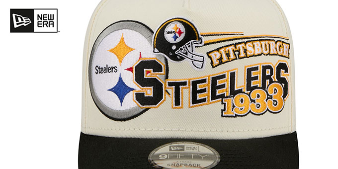 Pittsburgh Steelers CLASSIC A-FRAME SNAPBACK Chrome-Black Hat