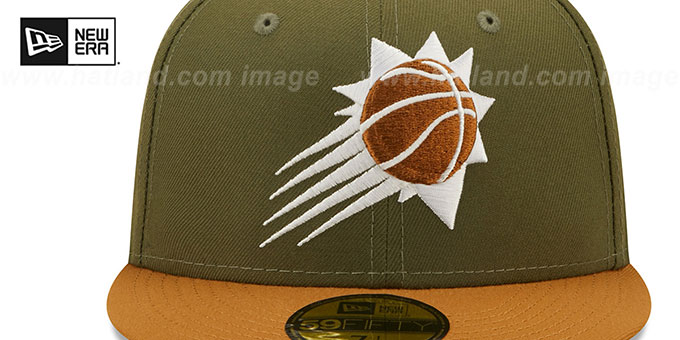 Phoenix Suns 2T COLOR PACK Olive-Tan Fitted Hat by New Era