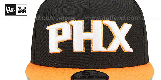 Phoenix Suns STATEMENT SNAPBACK Black-Orange Hat by New Era