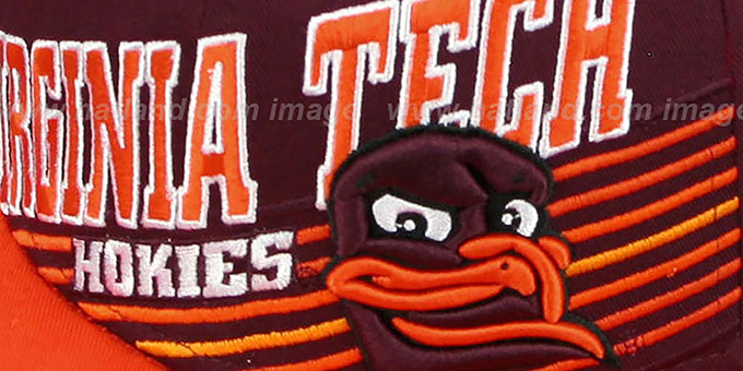 Casquette Virginia Tech - Couleurs Bordeaux Et Orange - Occasion Bon état