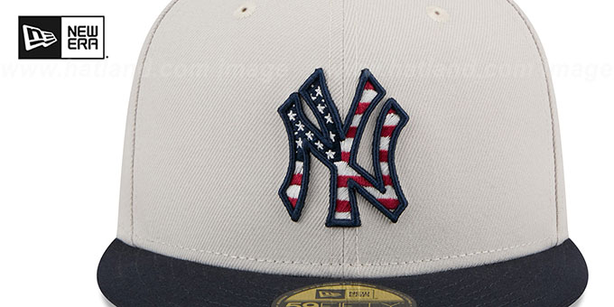 New York Yankees 2024 JULY 4TH STARS N STRIPES Fitted Hat