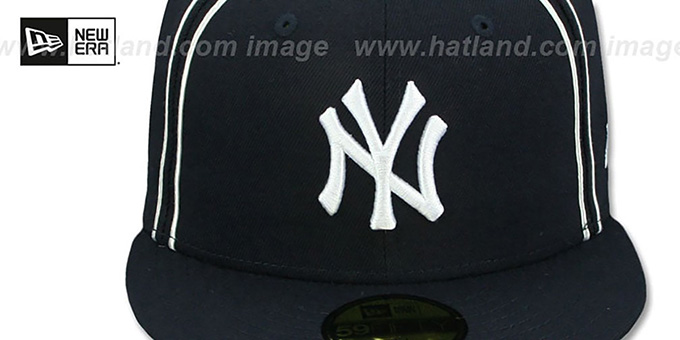 New York Yankees Y2K SOUTACHE Navy Fitted Hat by New Era