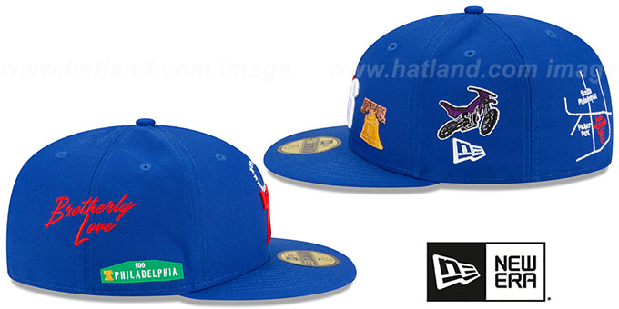 Philadelphia 76ers CITY TRANSIT Royal Fitted Hat by New Era
