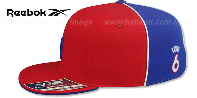 Philadelphia 76ers JULIUS ERVING SWINGMAN Red-Royal Fitted Hat by
