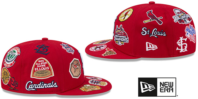 St Louis Cardinals ALL-OVER Red Fitted Hat by New Era