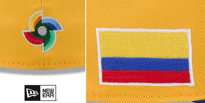 Cappellino Colombia Country Royal Blu/Rosso/Giallo Con Patch 3D Ricamato
