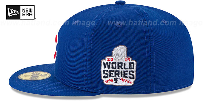 Chicago Cubs WORLD SERIES SIDE PATCH Fitted Hat by New Era