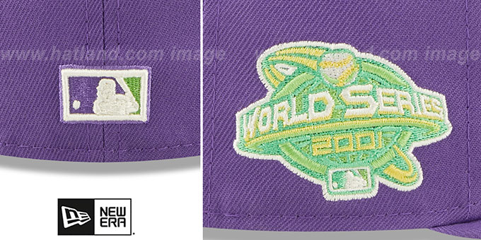 Arizona Diamondbacks 2001 WS CITRUS POP Purple-Green Fitted Hat